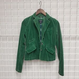 American Eagle Outfitters Emerald Velvet Blazer